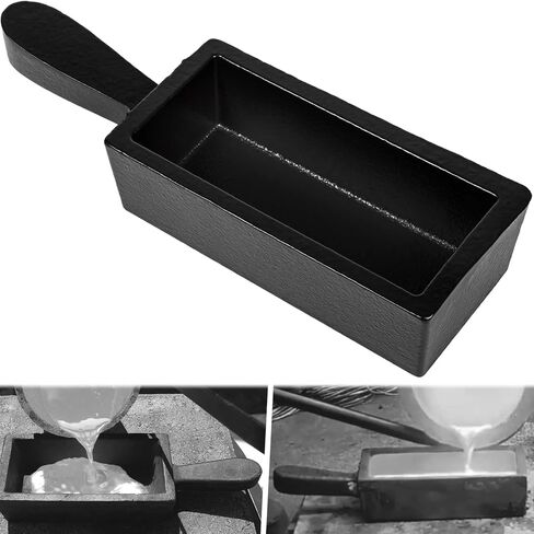 100 oz Troy Ounce Gold Bar Loaf Cast Iron Ingot Mold Perfect for Custom Smelting Pouring Melting Casting Refining Gold Silver Copper Aluminum Brass Precious Metals in Kuwait