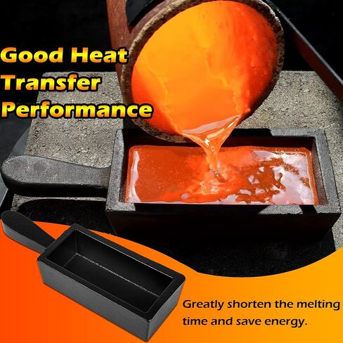 100 oz Troy Ounce Gold Bar Loaf Cast Iron Ingot Mold Perfect for Custom Smelting Pouring Melting Casting Refining Gold Silver Copper Aluminum Brass Precious Metals in Kuwait