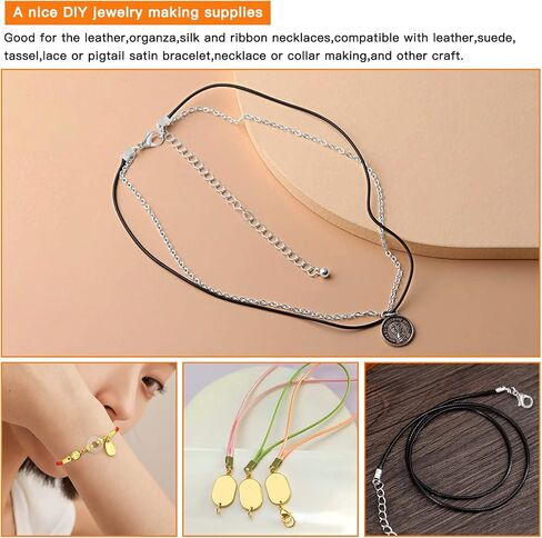 500pcs Fold Over Cord Ends Kit for Jewelry Making,100pcs Lobster Claw Clasps 200pcs Open Jump Rings 200pcs Cord Clamp Ends Crimp for Leather Ribbon DIY Bracelets Necklaces(Gold,Silver) in Saudi Arabia