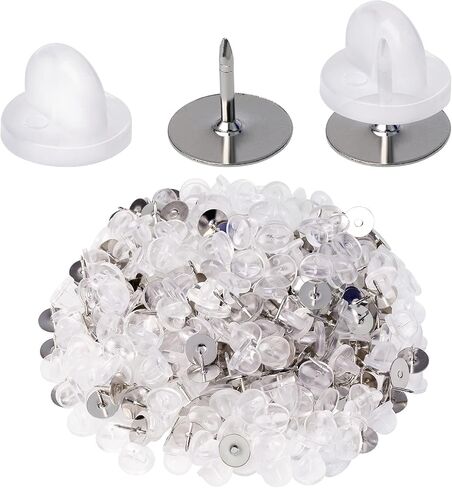 400pcs PVC Rubber Pin Backs Butterfly Clutch Pin Tie Tacks Blank for Uniform Badges Backing Holder Clasp Lapel Enamel (200 Sets) in Kuwait