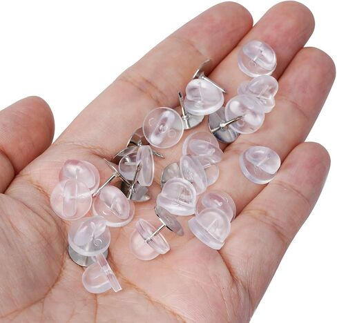 400pcs PVC Rubber Pin Backs Butterfly Clutch Pin Tie Tacks Blank for Uniform Badges Backing Holder Clasp Lapel Enamel (200 Sets) in Kuwait