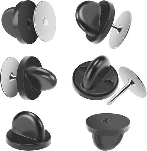 JANYUN 40 Pairs Rubber Blank Pin Backs Butterfly Clutch Backings Holder in Kuwait