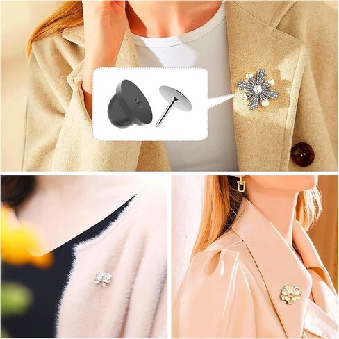 JANYUN 40 Pairs Rubber Blank Pin Backs Butterfly Clutch Backings Holder in Kuwait
