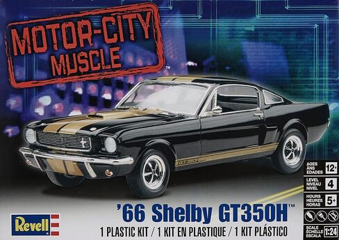 ريفيل مجموعة نموذج سيارة شيلبي موستانج GT350H 85-2482 '66 بمقياس 1:24 من 91 قطعة مستوى المهارة 4، نموذج بلاستيكي لبناء السيارات، اسود in Saudi Arabia