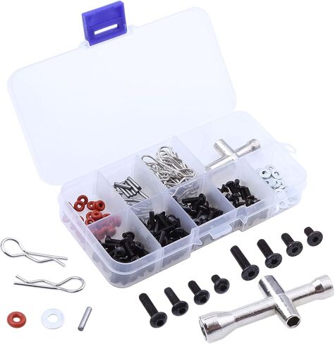 RC Car Tool Kit, Screwdriver Set (Flat,Phillips, Hex) Screw Kits Tray Pliers Wrench RC Hobby Tool Kit for Multirotors Done Airplane Boat Hardware Compatible with Traxxas Arrma Axial Redcat RC Models in Saudi Arabia