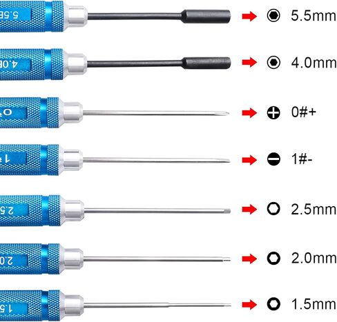 RC Car Tool Kit, Screwdriver Set (Flat,Phillips, Hex) Screw Kits Tray Pliers Wrench RC Hobby Tool Kit for Multirotors Done Airplane Boat Hardware Compatible with Traxxas Arrma Axial Redcat RC Models in Saudi Arabia