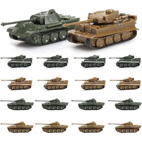 ViiKONDO Toy Tank Model Kit Military Vehicle 1/144 Scale WWII German Tiger Heavy Tank vs Panther Medium Tank Plastic Assembly Army Wargame Gift for Men (16 pcs) in Saudi Arabia