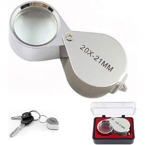 Mini Folding Magnifier 10x 21mm Jewelers Eye Magnifying Glass Magnifier Pocket Handheld Tools Portable Magnifying Glass in Saudi Arabia