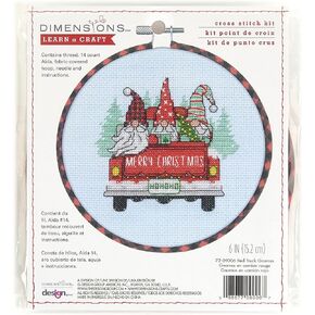 Dimensions 70-08998 Winter Farm Christmas Counted Cross Stitch Kit, 18" x 6", 14 Cnt. Blue Aida, 5pcs in Kuwait