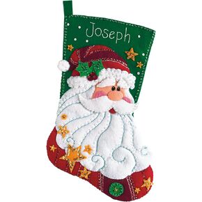 Whimsical Dimensions Counted Cross Stitch Kit Santa's Truck Stocking - 16"(1 Pc.) - Christmas Stocking, DIY Gift for Loved Ones, Ideal for Festive Events in Saudi Arabia