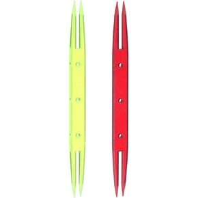 HARFINGTON 2pcs Tatting Shuttles 87x7x3mm Colorful Plastic Shuttles for Lace-Making DIY Hand Craft Tool Knitting Arts Supplies, Dark Red Green