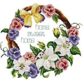 Cross Stitch Kits, Awesocrafts Butterfly Love Flower Easy Patterns Cross Stitching Embroidery Kit Supplies Christmas, Stamped or Counted (Butterfly, Stamped) in Kuwait
