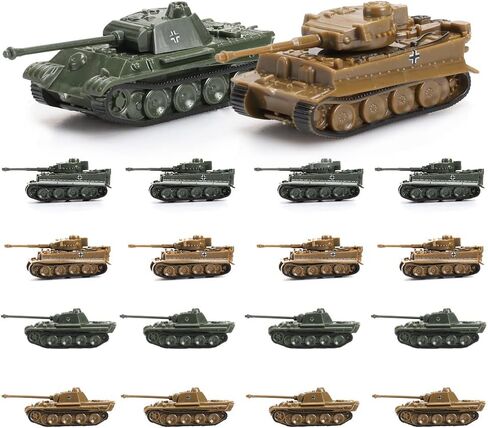 ViiKONDO Toy Tank Model Kit Military Vehicle 1/144 Scale WWII German Tiger Heavy Tank vs Panther Medium Tank Plastic Assembly Army Wargame Gift for Men (16 pcs) in Saudi Arabia
