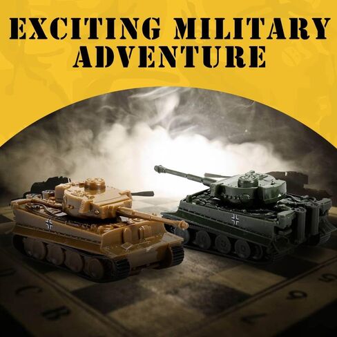 ViiKONDO Toy Tank Model Kit Military Vehicle 1/144 Scale WWII German Tiger Heavy Tank vs Panther Medium Tank Plastic Assembly Army Wargame Gift for Men (16 pcs) in Saudi Arabia