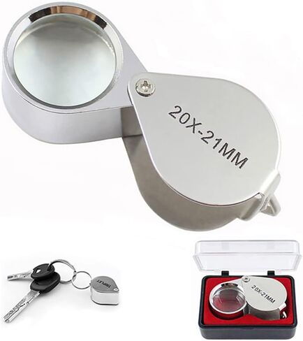 Mini Folding Magnifier 20x 21mm Jewelers Eye Magnifying Glass Magnifier Pocket Handheld Tools Portable Magnifying Glass in Kuwait