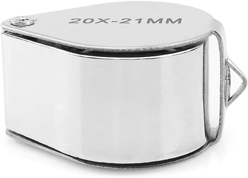 Mini Folding Magnifier 20x 21mm Jewelers Eye Magnifying Glass Magnifier Pocket Handheld Tools Portable Magnifying Glass in Kuwait