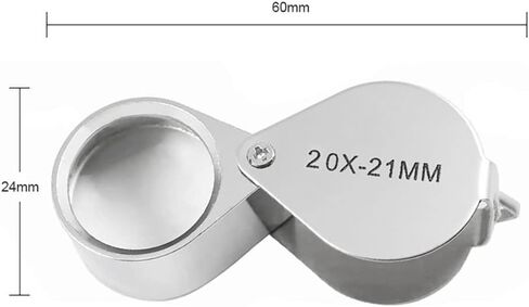 Mini Folding Magnifier 20x 21mm Jewelers Eye Magnifying Glass Magnifier Pocket Handheld Tools Portable Magnifying Glass in Kuwait