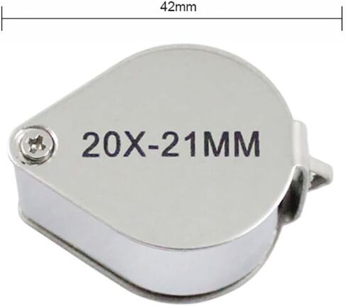 Mini Folding Magnifier 20x 21mm Jewelers Eye Magnifying Glass Magnifier Pocket Handheld Tools Portable Magnifying Glass in Kuwait