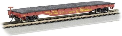 Bachmann Trains 17303 52' سيارة مسطحة - Union Pacific #59486 - مقياس HO ، ألوان تقليدية in Saudi Arabia