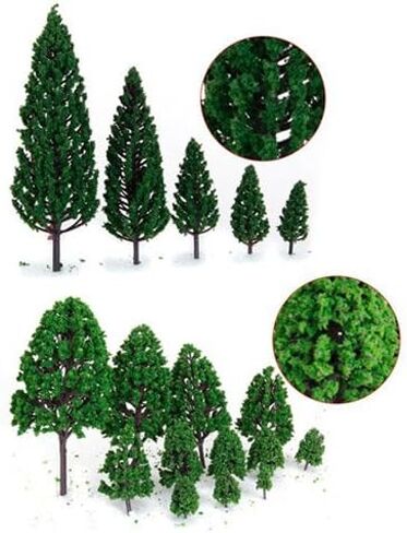 29pcs Mixed Model Trees, 1.5-4.8 inch(4-12 cm), OrgMemory Fruit Trees, Ho Scale Trees, Model Train Scenery, Architecture Trees, Flower Trees with No Bases in Saudi Arabia