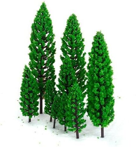 29pcs Mixed Model Trees, 1.5-4.8 inch(4-12 cm), OrgMemory Fruit Trees, Ho Scale Trees, Model Train Scenery, Architecture Trees, Flower Trees with No Bases in Saudi Arabia