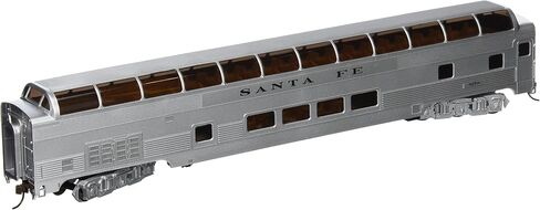 Bachmann Trains - 85' FULL DOME SANTA FE Passenger Car with Lighted Interior - HO Scale , White in Saudi Arabia