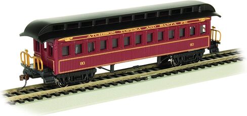 Old-Time Coach Car with Round End Clerestory Roof - Santa FE - HO Scale in Saudi Arabia