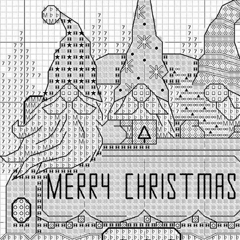 Dimensions 70-08998 Winter Farm Christmas Counted Cross Stitch Kit, 18" x 6", 14 Cnt. Blue Aida, 5pcs in Kuwait