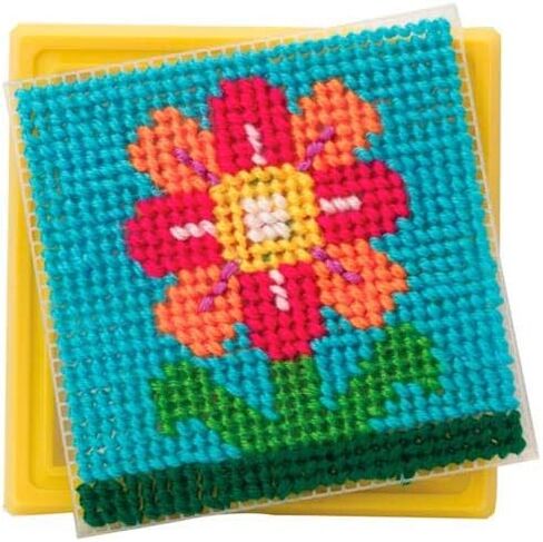 Alex Craft Simply Needlepoint Flower Kids Art and Craft Activity, Gift for Beginners in Needlepoint, A Skill That Lasts a Lifetime, for Ages 5 and up (Pack of 2) in Saudi Arabia