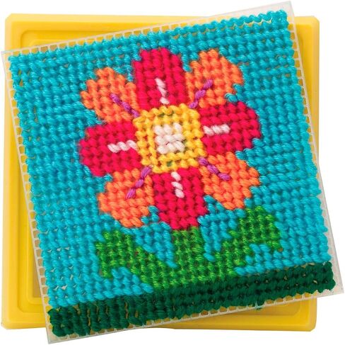 Alex Craft Simply Needlepoint Flower Kids Art and Craft Activity, Gift for Beginners in Needlepoint, A Skill That Lasts a Lifetime, for Ages 5 and up (Pack of 2) in Saudi Arabia