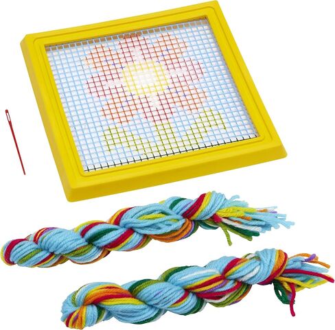 Alex Craft Simply Needlepoint Flower Kids Art and Craft Activity, Gift for Beginners in Needlepoint, A Skill That Lasts a Lifetime, for Ages 5 and up (Pack of 2) in Saudi Arabia