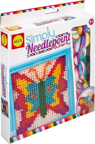 Alex Craft Simply Needlepoint Flower Kids Art and Craft Activity, Gift for Beginners in Needlepoint, A Skill That Lasts a Lifetime, for Ages 5 and up (Pack of 2) in Saudi Arabia