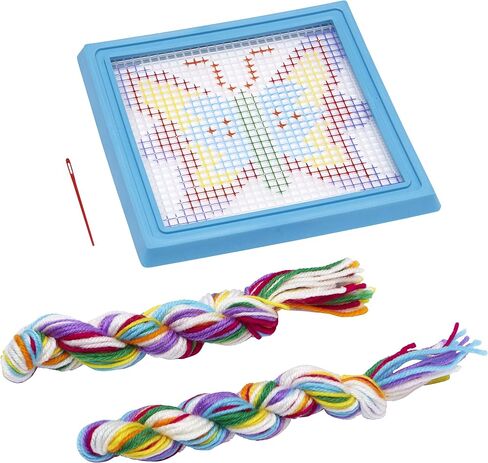 Alex Craft Simply Needlepoint Flower Kids Art and Craft Activity, Gift for Beginners in Needlepoint, A Skill That Lasts a Lifetime, for Ages 5 and up (Pack of 2) in Saudi Arabia