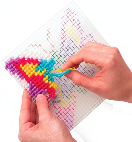 Alex Craft Simply Needlepoint Flower Kids Art and Craft Activity, Gift for Beginners in Needlepoint, A Skill That Lasts a Lifetime, for Ages 5 and up (Pack of 2) in Saudi Arabia