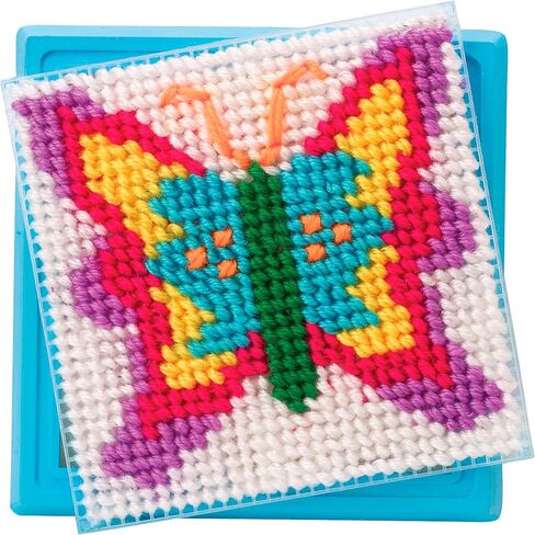 Alex Craft Simply Needlepoint Flower Kids Art and Craft Activity, Gift for Beginners in Needlepoint, A Skill That Lasts a Lifetime, for Ages 5 and up (Pack of 2) in Saudi Arabia