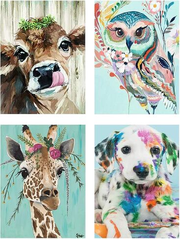 LWZAYS 4 Pack Cross Stitch Kits-Stamped Cross Stitch Kits for Adults Landscape Counted DIY Embroidery Needlepoint Kits Home Decor 12x16inch in Kuwait