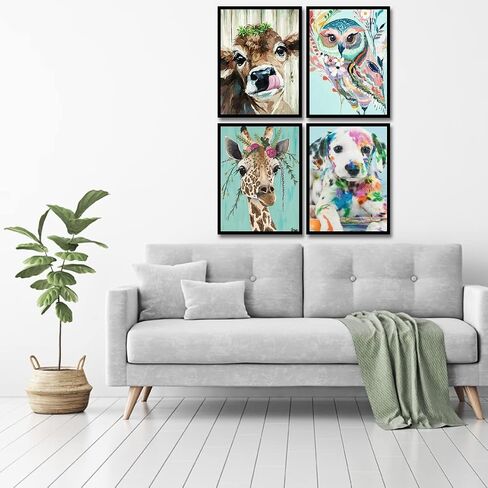 LWZAYS 4 Pack Cross Stitch Kits-Stamped Cross Stitch Kits for Adults Landscape Counted DIY Embroidery Needlepoint Kits Home Decor 12x16inch in Kuwait