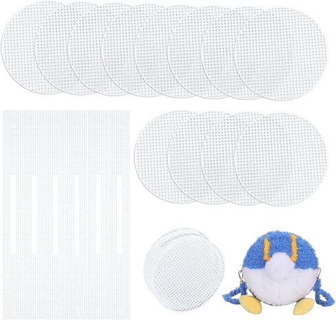 WADORN 6 Sets Clear Plastic Mesh Canvas Sheets for Embroidery, 16.7 x 9.1 Inch DIY Needlepoint Embroidery Blank Canvas Sheets Form Cross Stitch for Acrylic Yarn Crafting Knit Crochet Projects in Kuwait