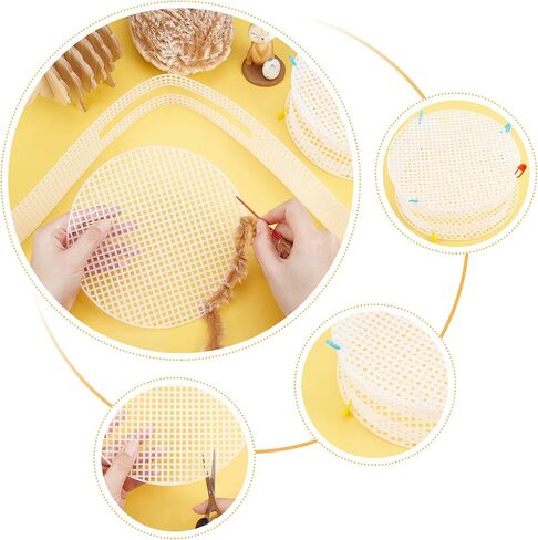 WADORN 6 Sets Clear Plastic Mesh Canvas Sheets for Embroidery, 16.7 x 9.1 Inch DIY Needlepoint Embroidery Blank Canvas Sheets Form Cross Stitch for Acrylic Yarn Crafting Knit Crochet Projects in Kuwait