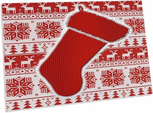 3dRose Needlepoint Knit Patterns in Red and White with... - Desk Pad Place Mats (dpd-269562-1) in Saudi Arabia