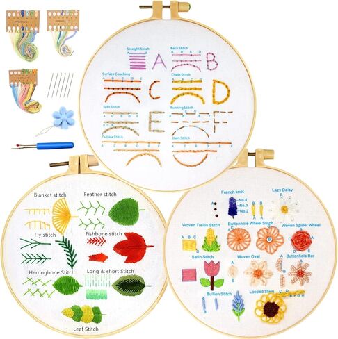Highkick Cat Embroidery Kits for Beginners, Embroidery Kits for Adults, Easy Embroidery Kit in Saudi Arabia