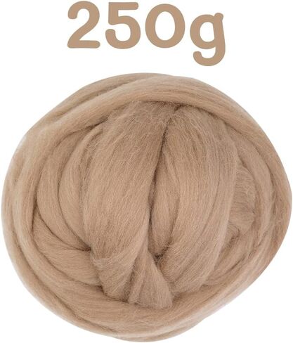Wool Roving Bulk - 8.82oz/250g Super Wool Chunky Yarn, Wool Roving Top for Needle Felting, Soft Felting Wool Supplies for Hand Spinning, Felting, Blending, Weaving and DIY Craft in Kuwait