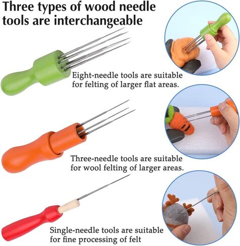 18 Pcs Wool Felting Needles Needle Felting Needles Needle Felting Tools in Kuwait