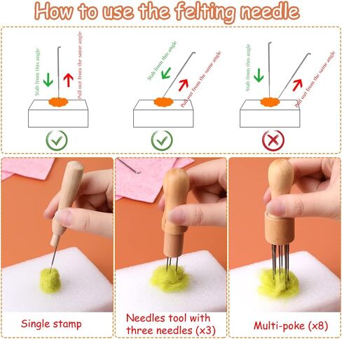 Mayboos 74 Pcs Felting Needles 36/38/40 Gauge Needle Felting Supplies in Saudi Arabia