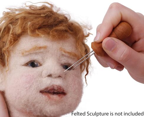 Deluxe 3 Needle Felting Tool Compact Wood Handle for Sculptures and Everyday Felting in Saudi Arabia