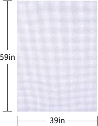 6 PCS Cross Stitch Aida Fabric 14 Count, 18 by 12 Inch, Classic Reserve Cross Stitch Aida Cloth for Home DIY Embroidery Decoration, White in Kuwait
