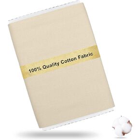 Craftido-19 Options-100% Cotton Fabric by The Yard in Solid Color 44"Wide by 3yd (9 ft) -Medium Weight 5.2 oz- for Quilting, Sewing, Crafts, Binding, Backing and Lining - Beige