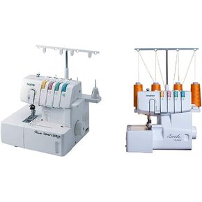 Brother 2340CV Coverstitch Serger، إطار معدني قوي، 1100 غرزة في الدقيقة، 1 متضمنة أداة ضغط سهلة التركيب و1034D Serger، آلة أوفرلوك بإطار معدني شديد التحمل، 1300 غرزة في الدقيقة in Kuwait