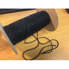 Cotton Drawcord 1/8" Round Braided Drawstring Cord- Black or White 5 yards (White) in Saudi Arabia