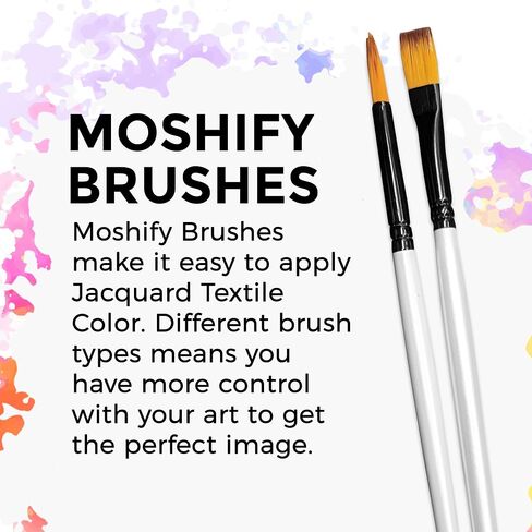منتجات Moshify Jacquard لون نسيج أسود - طلاء قماش صنع في الولايات المتحدة الأمريكية - JAC1122 2.25 أونصة - مجموعة فرش مجمعة in Kuwait